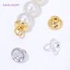 8MM 18K Gold Plated Brass End Cap For Jewelry Making,Caps For Bracelet,Bead End Cap with Loop,Supplies For Jewelry,DIY Finding
