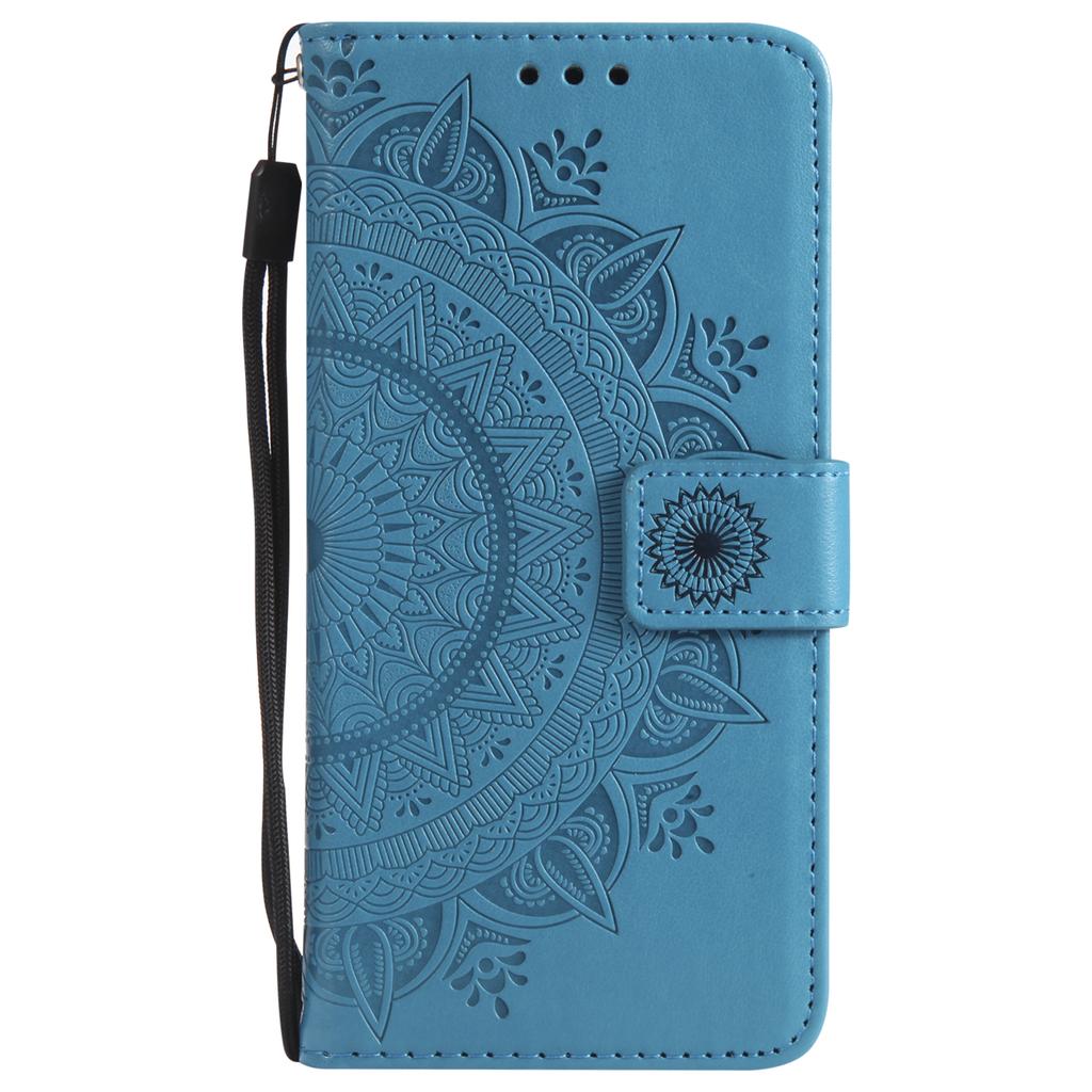 For iPhone 16e Stand Case Imprinted Totem PU Leather Wallet Phone Cover