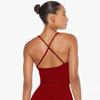 European & American Nude Feel Strap Yoga Set: Tummy Control & Hip Lift Cami with Tight-Fit Sports Pants