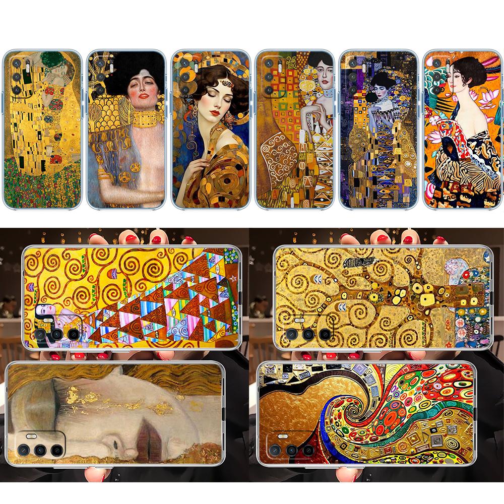 BF67 Gustav Klimt Soft Shell Transparent Phone Case for Motorola Moto G7 G8 G9 G84 G85 G73 G24 G15 Z2 Play Power Plus