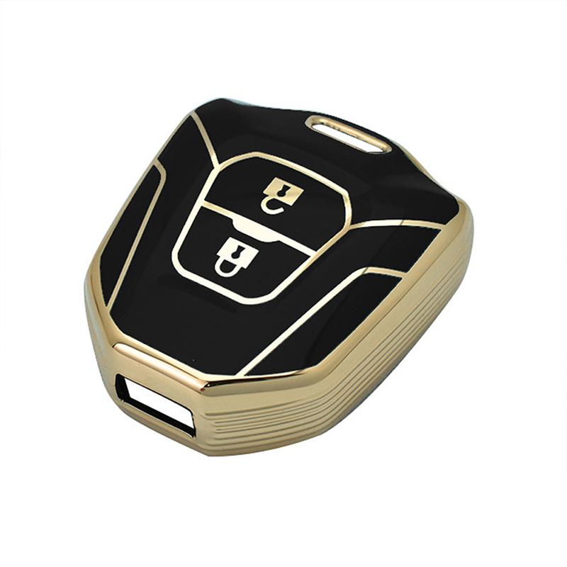 

2 кнопки Мягкий TPU Автомобильный чехол для ключа Держатель крышки для Isuzu DMAX MUX Грузовик Удаленный ключ Протектор Аксессуары Key Case чёрный