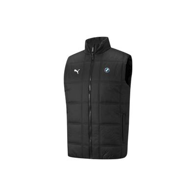 Solid Color Logo Print Zip Stand Collar Vest Men Vests Black 531171-01