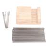 9.3in Rubber Wooden Crochet Blocking Board Crochet Accessories with 20pcs Steel Pins Stand for Knitting Crochet Projects