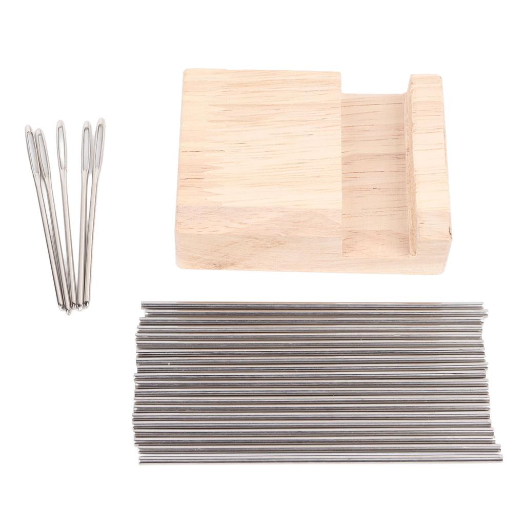 9.3in Rubber Wooden Crochet Blocking Board Crochet Accessories with 20pcs Steel Pins Stand for Knitting Crochet Projects