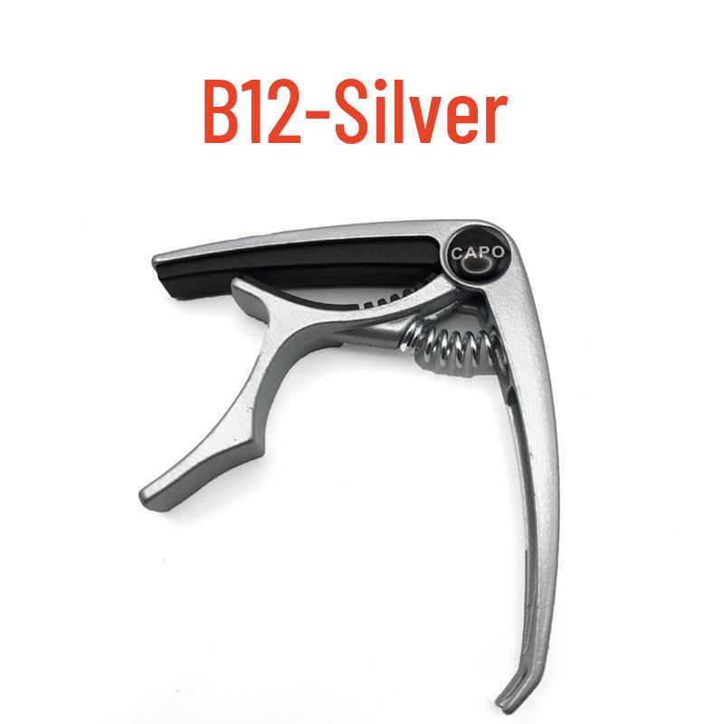 B12 Zinc Alloy Wood Guitar Capo & Clip - Multifunctional Musical Accessory