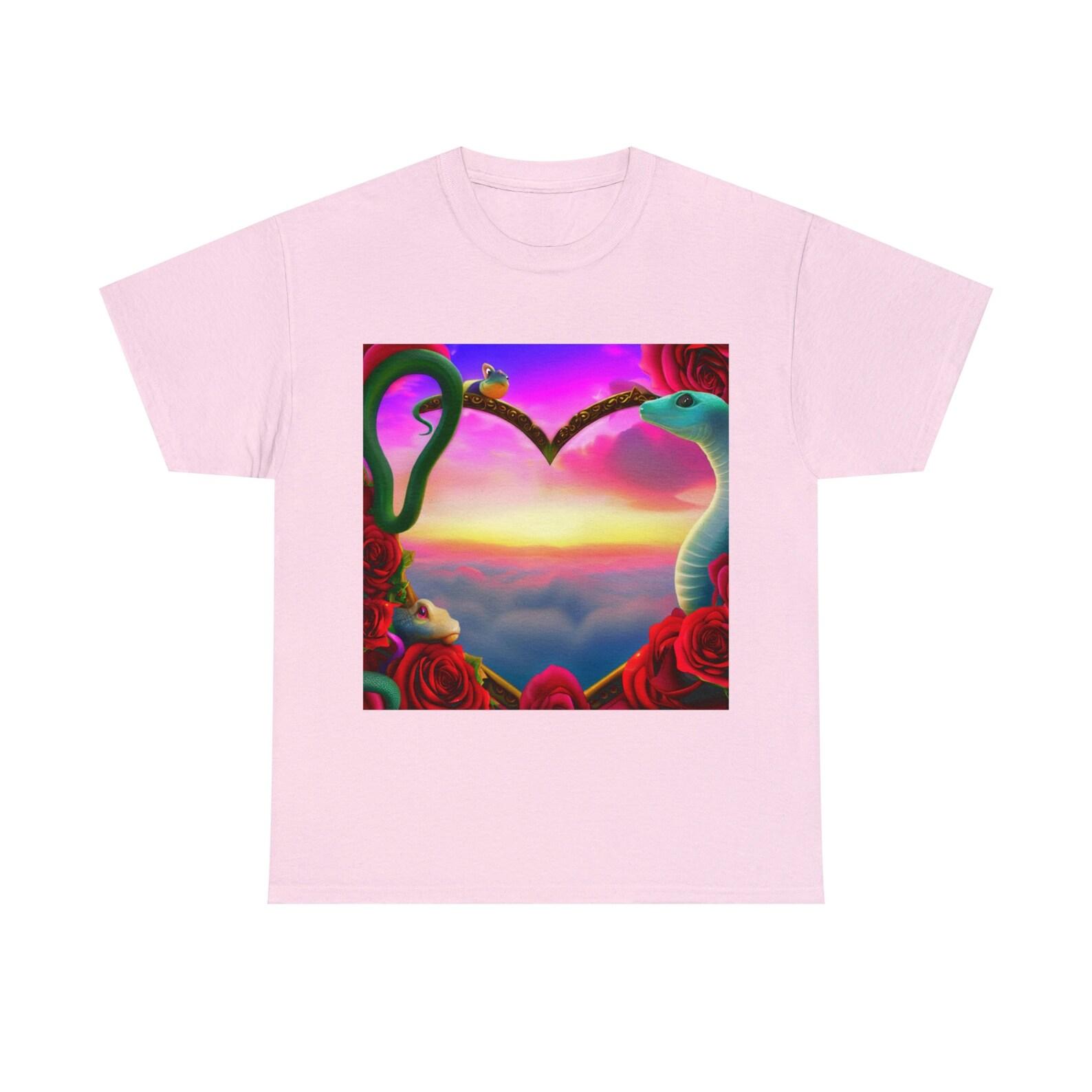 Heart and snake sunset Tee 130