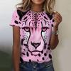Women's Loose Crew Neck Top Fashion Printing Short Sleeves Simple T-Shirts Women’s