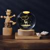 3D Laser-Engraved Milky Way Moon Crystal Ball Night Light