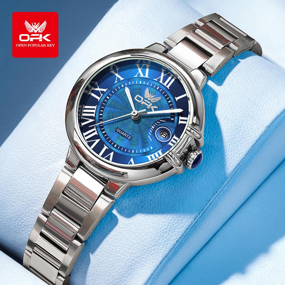 OPK 6039 Women's Watches Deep Waterproof Calendar Ladies Hand Clock