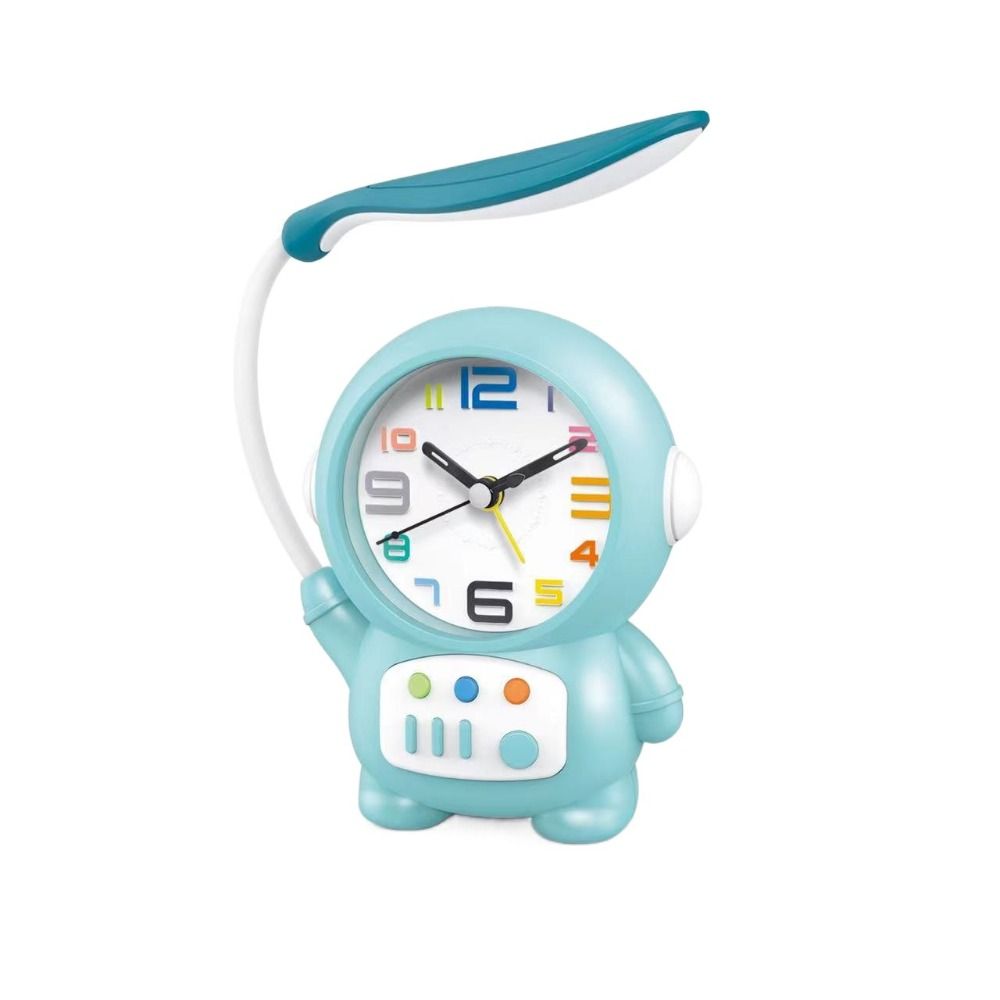 Astronaut Shaped Astronaut Desk Lamp Plastic Bedside Clocks Glowing Alarm Clock  Kids