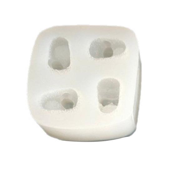 4 Peças Molde de Silicone de Grau Alimentício para Fabricante DIY de Pingentes e Chaveiros Fofo Donut Cachorro Chinelo Decoração de Bolo Molde de Cera de Geléia de Fácil Liberação