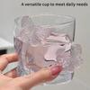 200Ml Butterfly  Glasscup Ins Transparent Beer Juice Milk Glass  Home Exquisite Irregular Whiskey Decorative Glass