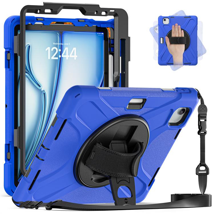 Heavy Duty New Design Silicone Shockproof Case With Pen Holder Protective Tablet Cover Case for iPad Air 11 M2 11inch 2024
