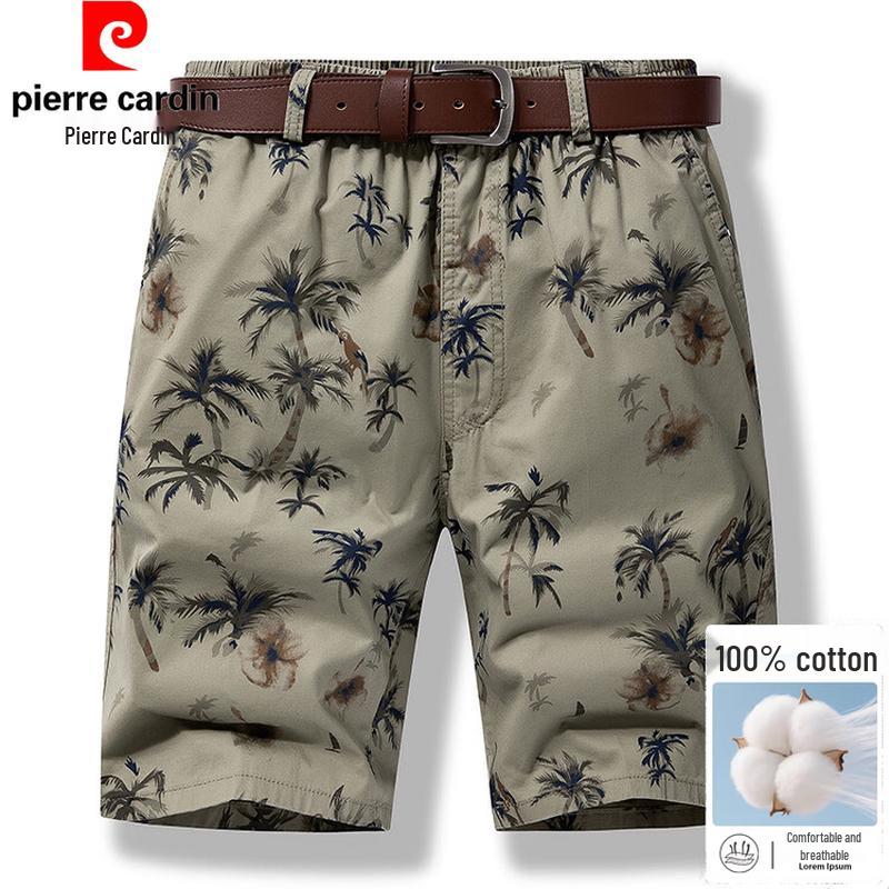 Pierre Cardin Men s 2026 Summer 100% Cotton Printed Casual Beach Shorts 3XL
