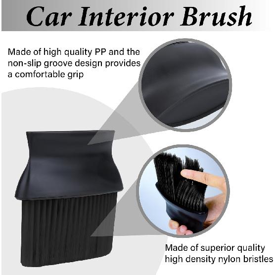 Car Interior Brush, Auto Interior Dusting Brush, Car Detailing Brushes | Car Accessories, Interior Cleaning Brush for Car Interior, Dashboard, Air