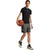 Li Ning CBA Series Solid Color Logo Round Neck Comfortable Breathable Slim Fit Short Sleeve Fitness Shirt Men tops Black AUDU113-2