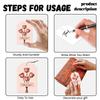 1set 80pcs 4 Styles Printed Paper Thank You Gift Tags Rectangle Flower 7.7x5.1cm Hole: 5mm 20pcs/style
