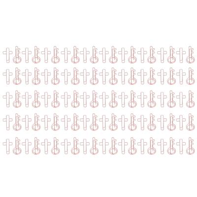 100 Stück Metall Büroklammer Schlüssel Kreuzförmige Papierklemme Lesezeichenklammern Dokument Notiz Sortier-Organisationsklammer