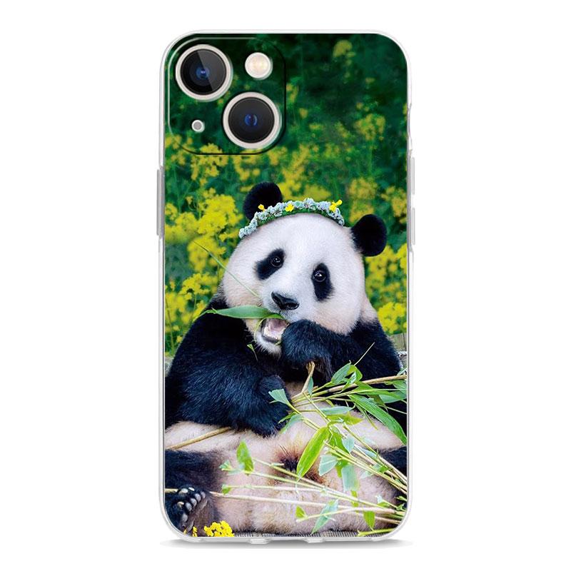 Custodia per Telefono Per iPhone 17 Custodie iPhone Air 16 15 12 13 14 Pro Max 7 8 Plus 16Pro iPhone11 Trasparente Morbida Cover panda
