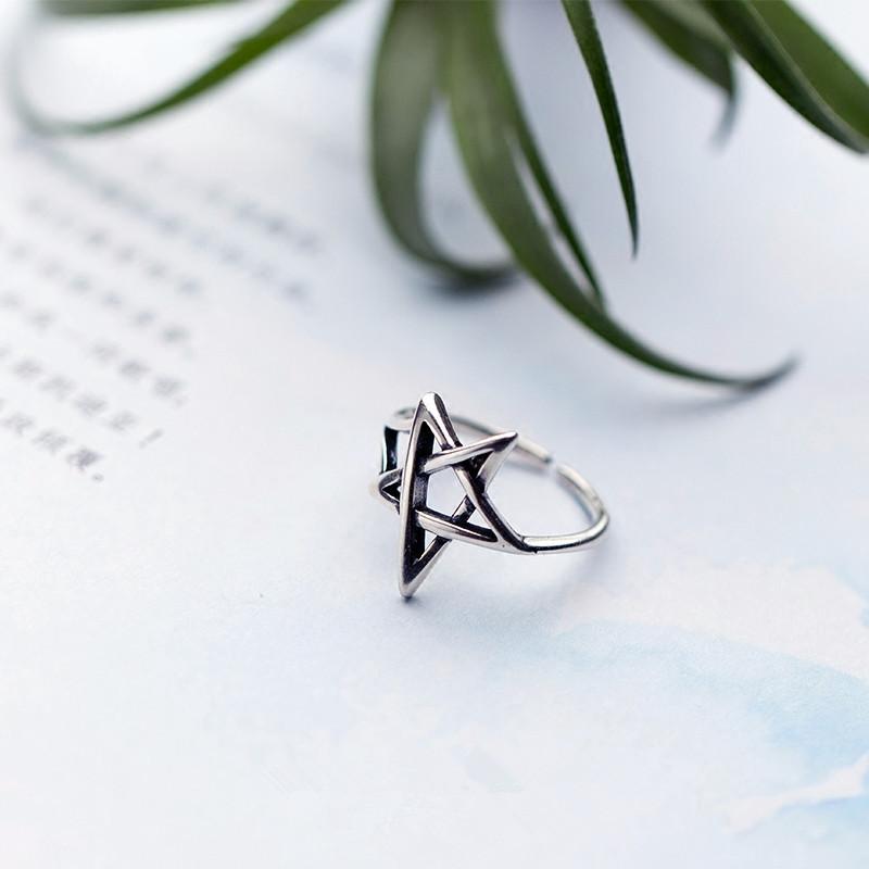 925 Sterling Silver Retro Stars Women's Ring Wedding Engagement Luxury Designer Jewelry Christmas GaaBou Jewellery