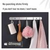 304 Stainless Steel Single Row Coat & Towel Hooks - Strong Load-Bearing for Kitchen & Bathroom