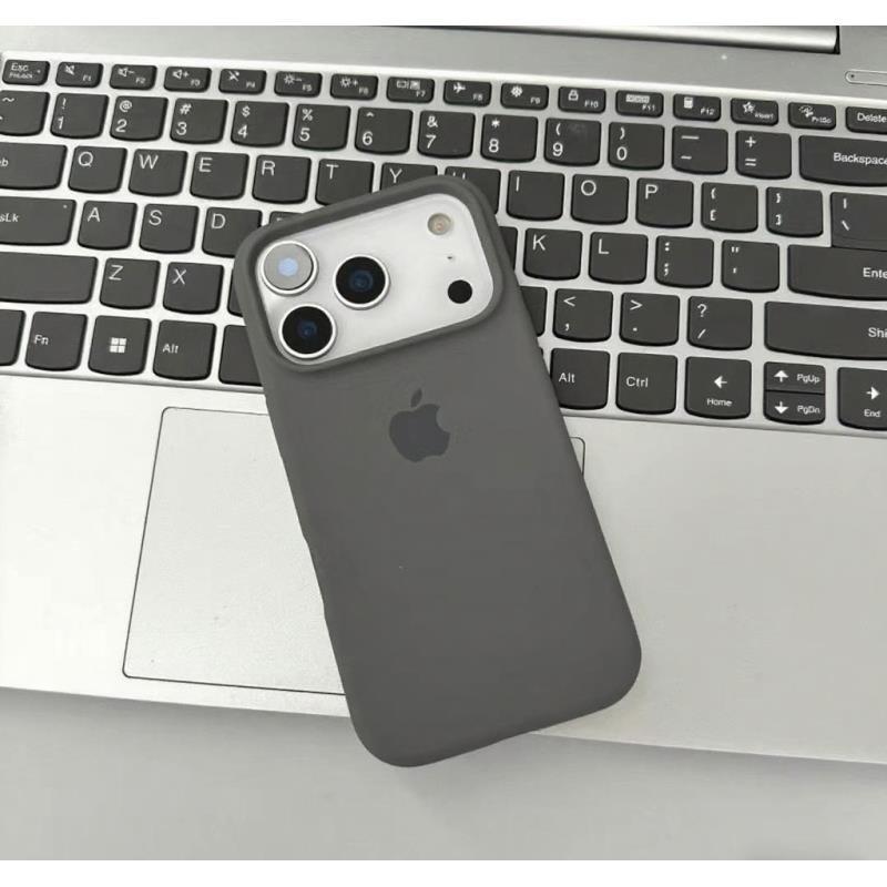 Flytende silikon telefondeksel for Apple iPhone 17 Pro Max - Ensfarvet Stor hull Støtsikkert Fullt dekkende På iPhone 16/15/14/13/12/11/Pro/Plus/17 Air