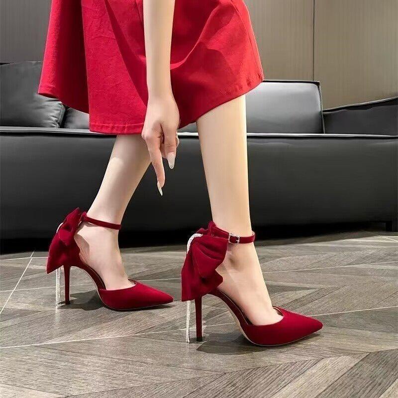 New Style Low-heeled Single-toe High-heeled Women's Shoes