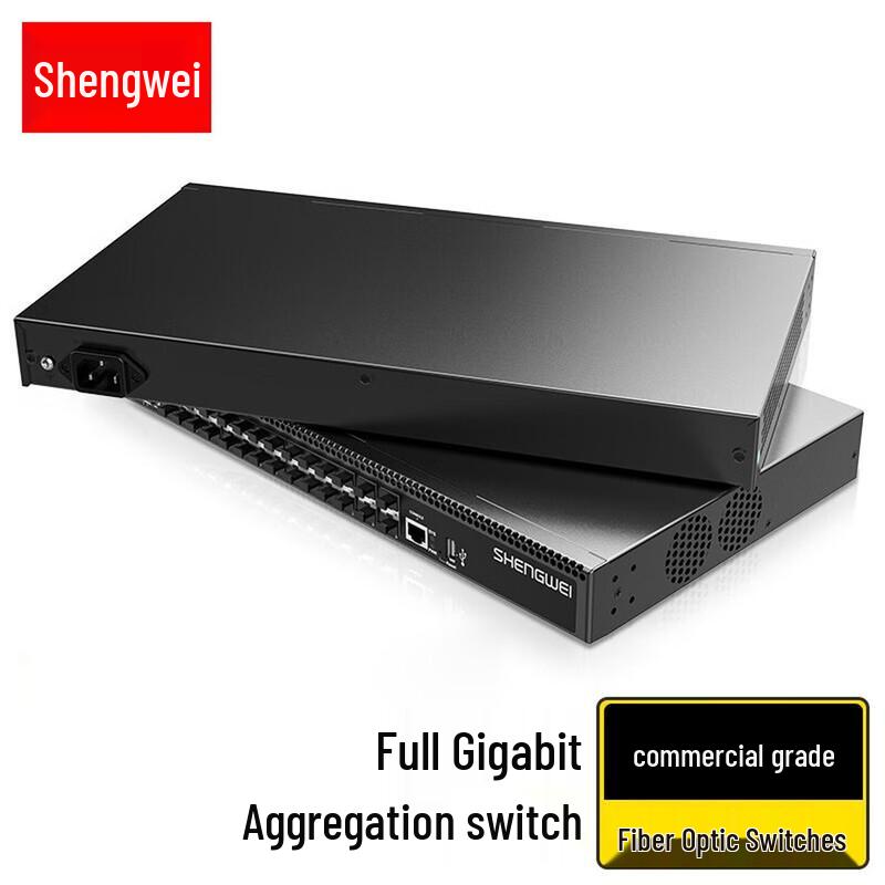 Shengwei Commercial Fiber Optic Switch 4x 10G SFP+ 24x Gigabit SFP