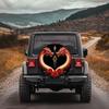 Dragon Heart Rose Tire Cover Waterproof Polyester SUV Trailer Spare Wheel Protector