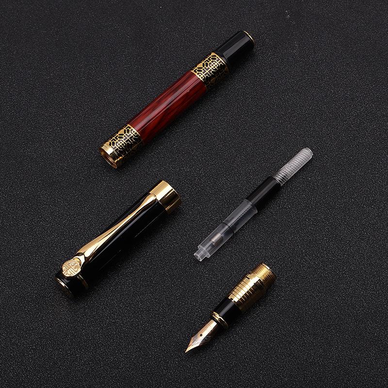 Retro Metall Füllfederhalter Nachfüllbare Tinte Elegant Geschenk zum Schreiben Schreibwaren Büro Schulbedarf
