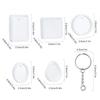 20 Pcs/Set DIY Keychain Pendant Casting Silicone Mould Kit With Keyrings Art Crafts Making Tools Crystal Epoxy Resin Mold