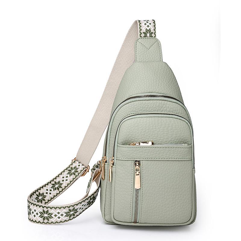 Retro PU Crossbody Chest Bag: Lightweight, Multi-compartment, Versatile and Fashionable Shoulder Bag