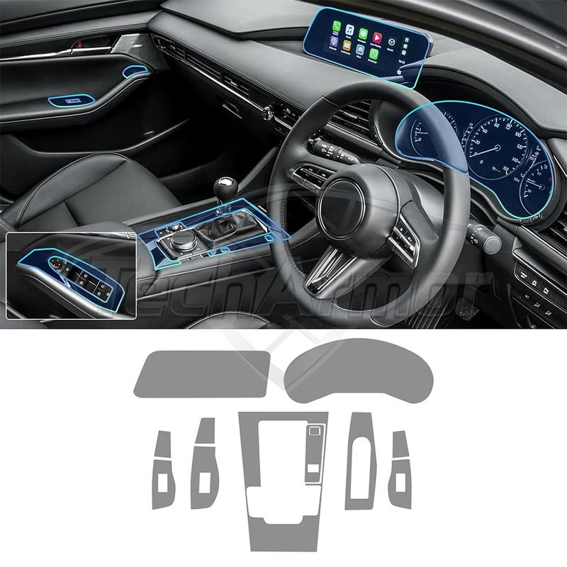 Car Interior TPU Protector Anti-scratch Film For Mazda 3 Axela -24 Auto Protective Transparent Anti-tear Stickers Accessorie