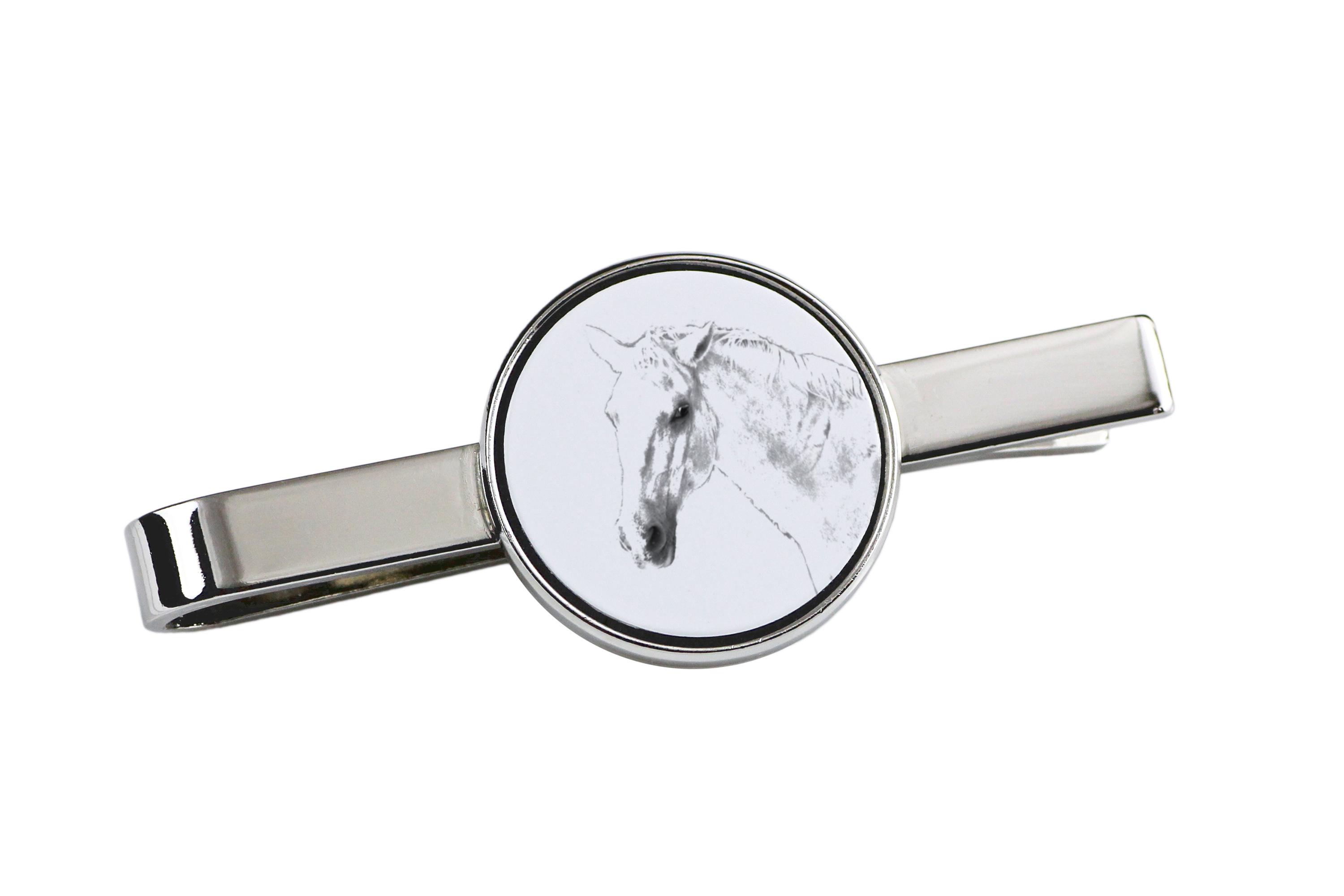 

Lipizzan - tie clip with a horse, personalized tie clip, a unique gift for a man from the Art-Dog brand срібний