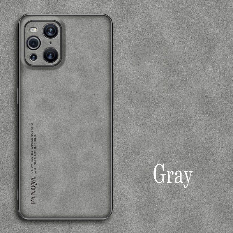 

Для Oppo Find X3 Pro Роскошный чехол из овечьей кожи, противоударный силиконовый чехол для телефона Oppo Find X3 FindX3 Pro, чехол-накладка For Find X3 Pro серый