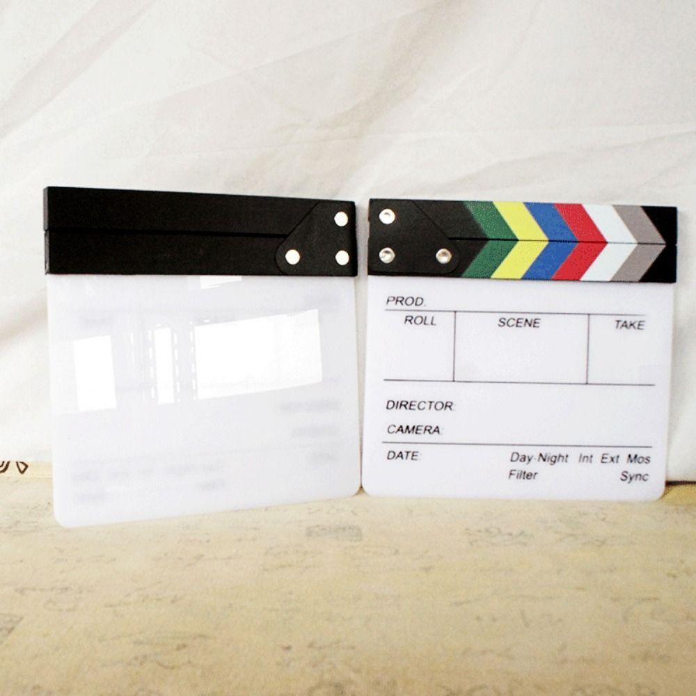 Acrylic Photography Prop Regisseur Board Photography Ornaments Regisseur Clapping Board  TV