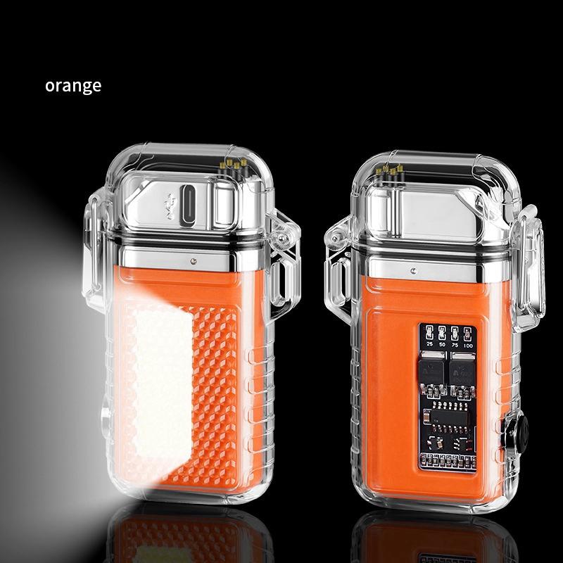 New Arrival Retractable Windproof Pulse Dual Arc Electric Lighter Outdoor Waterproof Camping BBQ LED Display Type-c Quick Charge Lighter