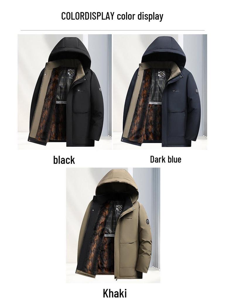 Men's New Plus Velvet Thick Winter Jacket - Warm, Cotton-Padded, Cold-Proof Dad's Coat