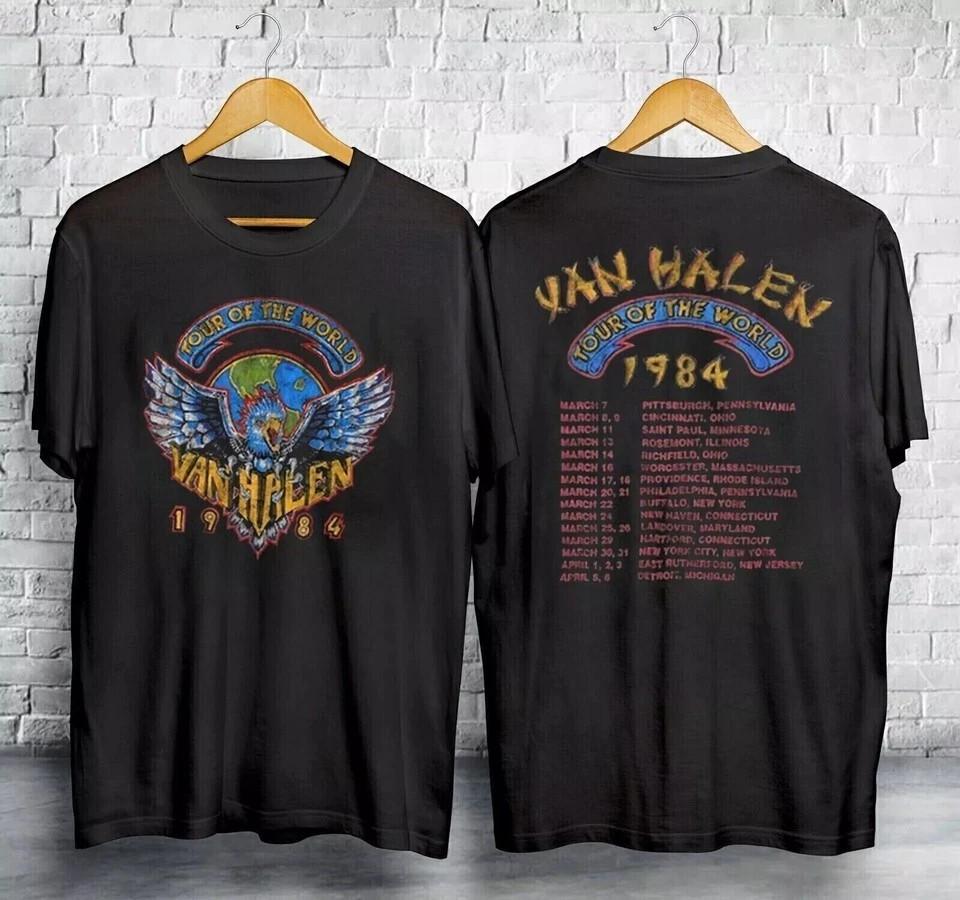 1984 Van Halen World Tour Tshirt Size S  5XL Unisex T-Shirt XXXXL