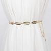 Boho Chic Dress Waist Chain Vintage Body Chain Versatile Metal Leaf Belt  Women's Fashion Accessory