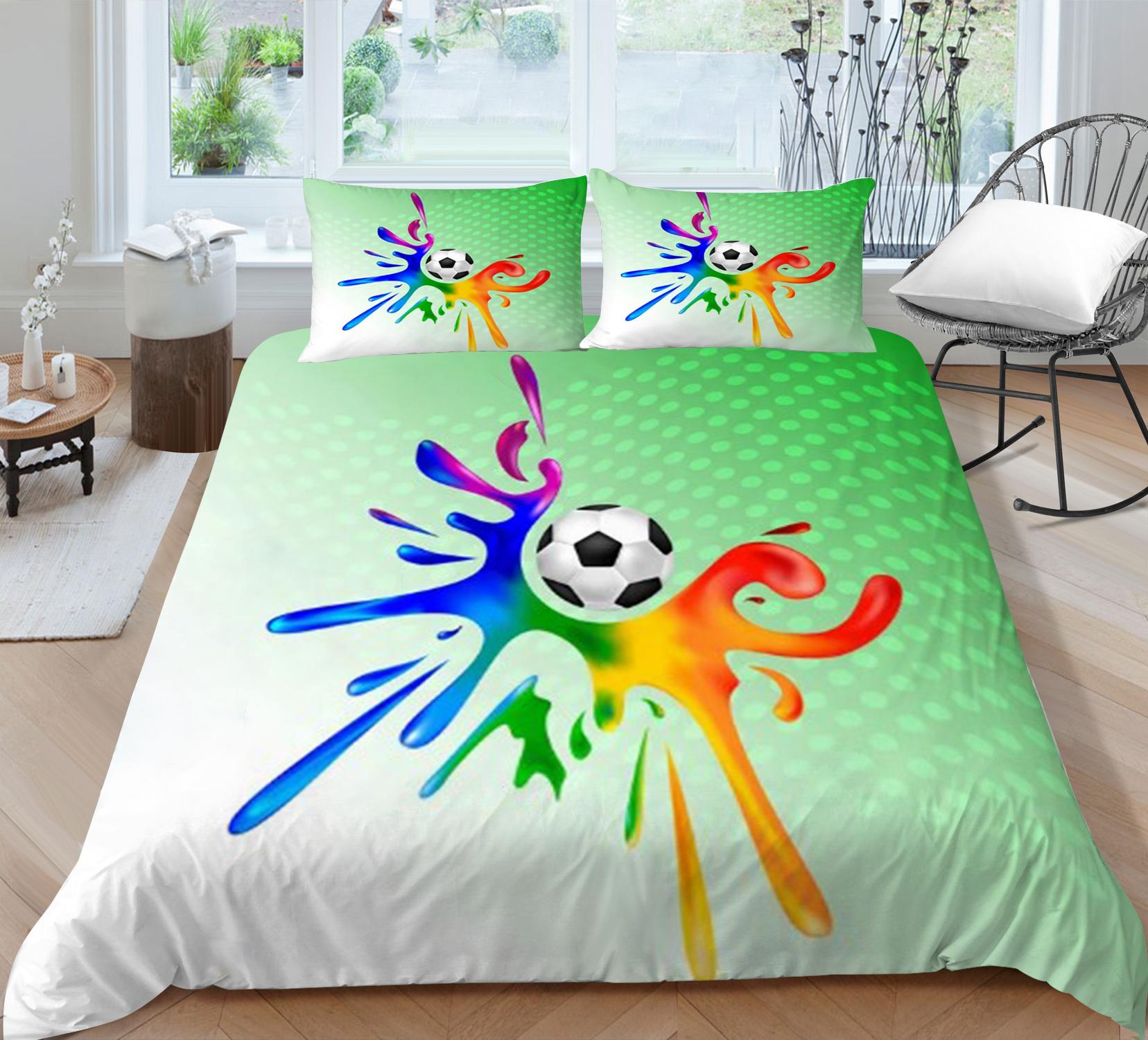 

Главная Постельное белье Горячая Продажа Дети Постельные принадлежности Комплект Дома 3D Футбол Дизайн Пододеяльник Комплекты Наволочка Микрофибра Теплая Single 135x200cm