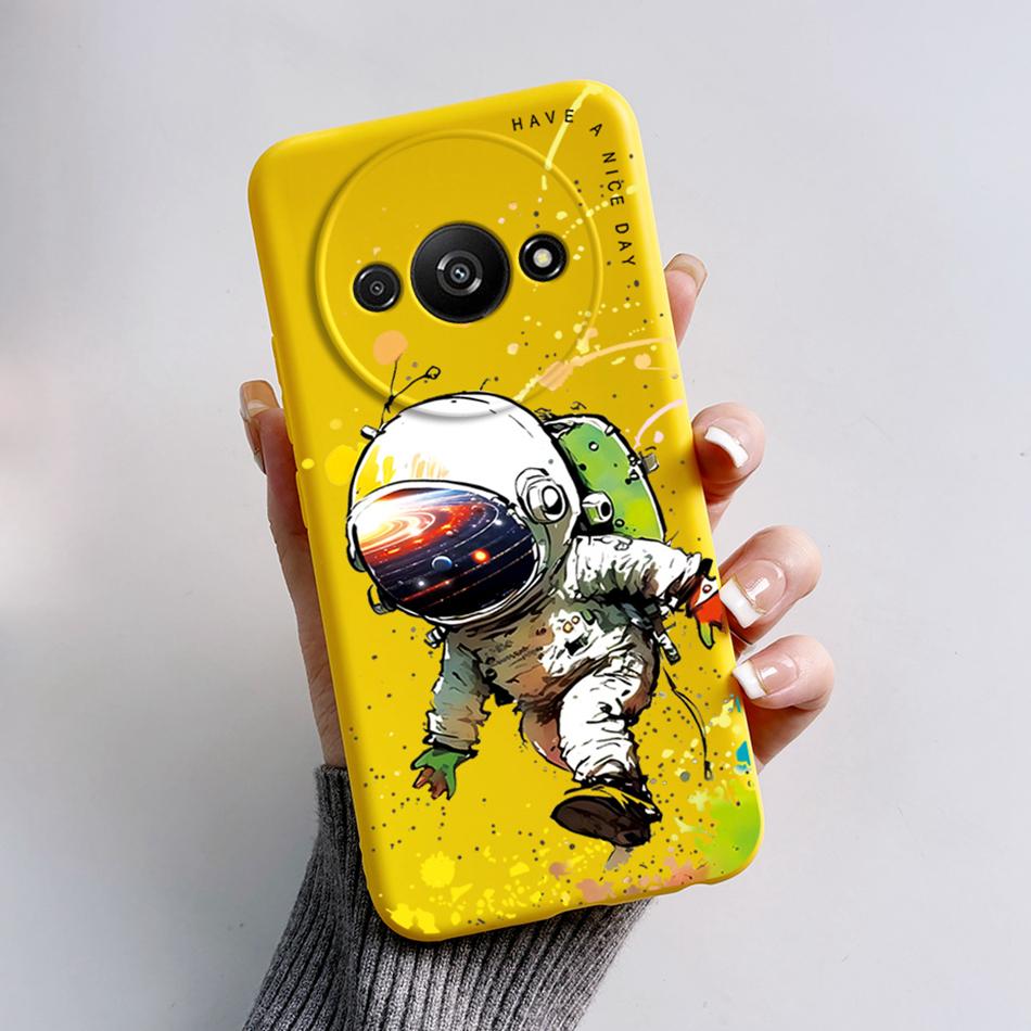 Astronaut Case For Xiaomi Redmi A3 Phone Case Etui Redmi A3 global version Cover Soft Silicone Redmi A3 A 3 RedmiA3 Funda Pouch