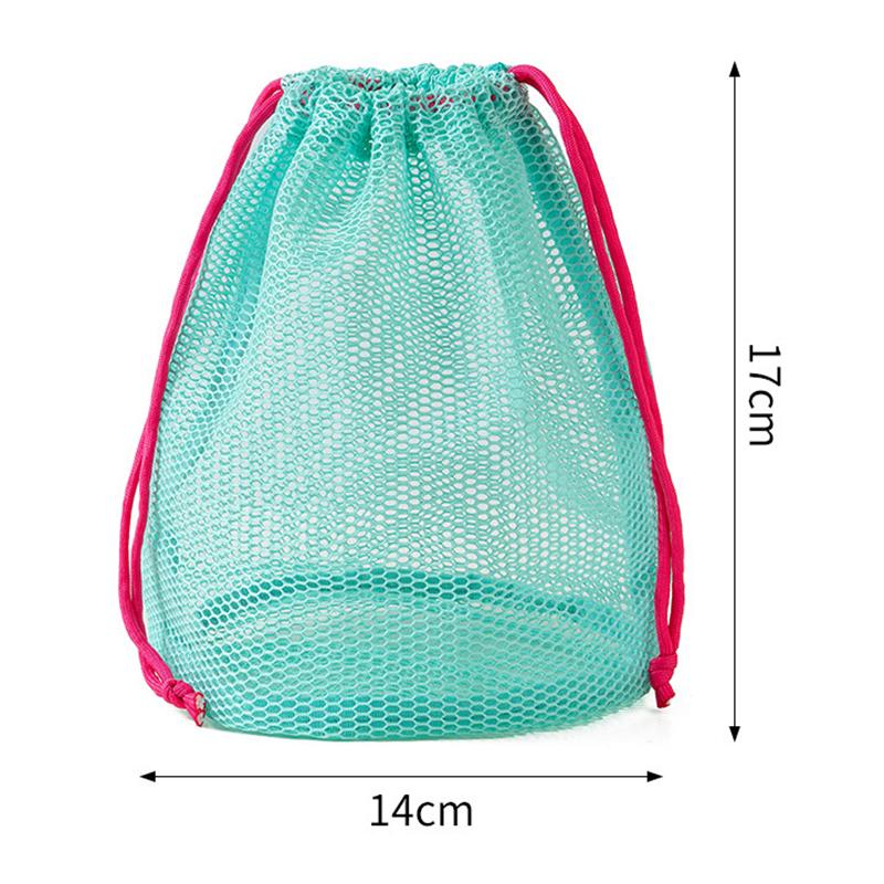 Nylon Mesh Drawstring Storage Pouch Multi-Purpose Travel Bag For Digital Products Makeup Cosmetic Organizer
