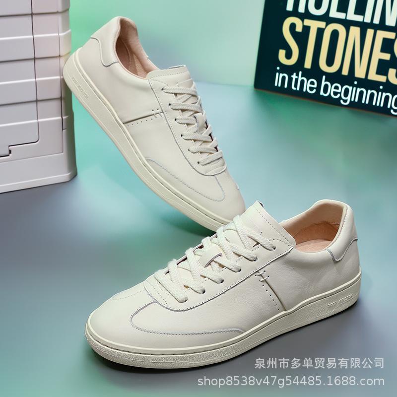 

Универсальная белая обувь на мягкой подошве, мужские туфли из кожи первого слоя, модные деловые повседневные кожаные туфли, мужская обувь высокого класса 38