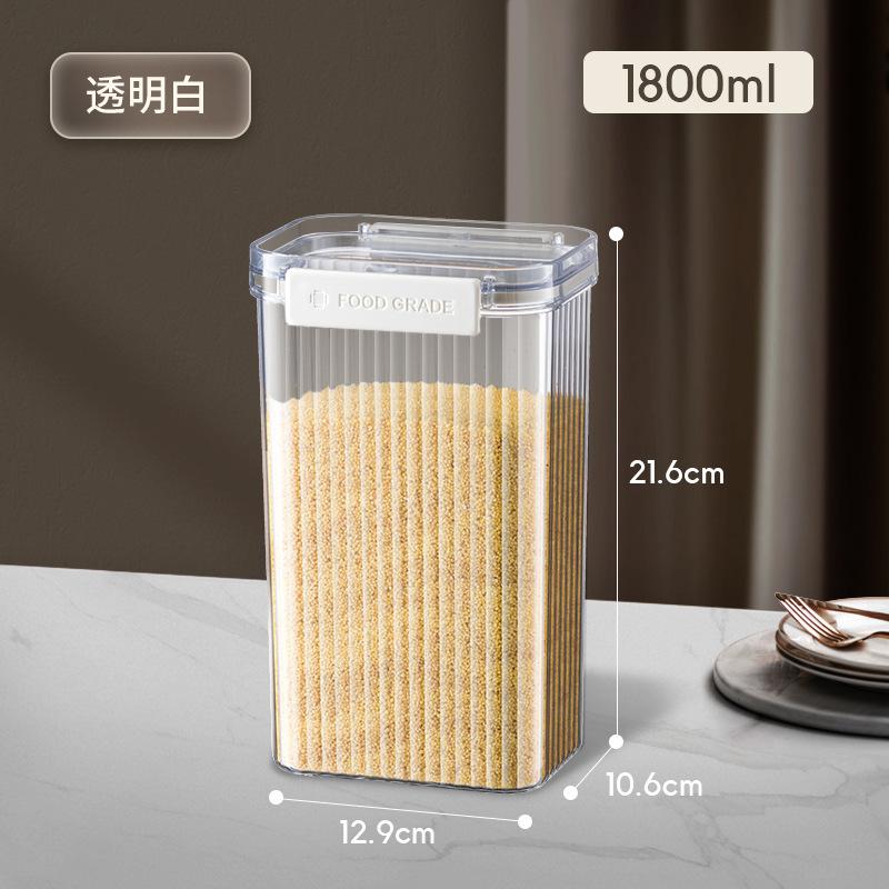 Food Storage Box Plastic Sealed Fresh-Keeping Box Grains Coffee Beans Transparent Storage Container Kitchen Storage Organization
