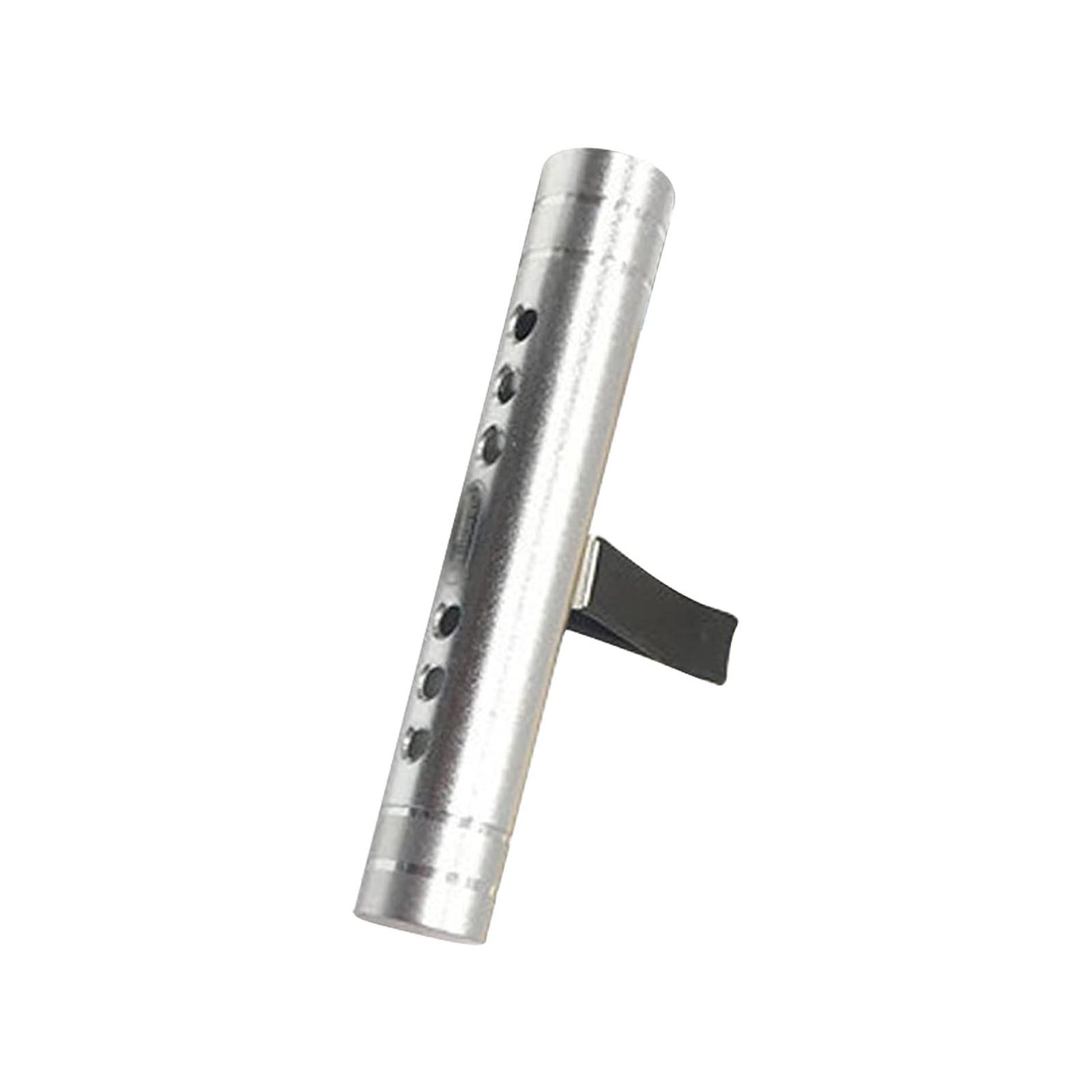 

Аксессуары для салона автомобиля, креативный кондиционер из черного металлического сплава, твердая ароматерапевтическая палочка, автомобильный цилиндрический зажим One Size серебряный