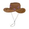 Cowboy Hat for Adult Women with Butterfly Bridal Shower Cowgirl Hat Masquerades Party Costume Hat Music Festival Sun Hat