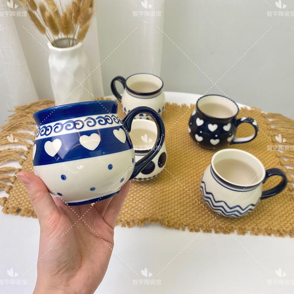 New Mug Polish Cup Milk Coffee Cups Breakfast Ceramic High Appearance Large Capacity Gift Drinkware