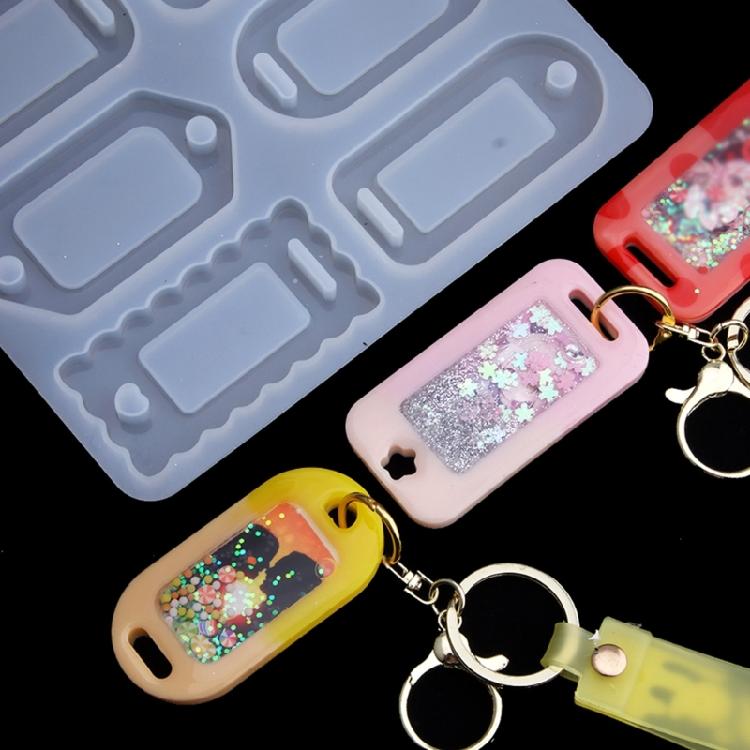 Geometry Shape Ornament Mold DIY Keychain Pendant Jewelry for Key Chain Decor