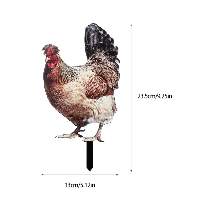 Huhn Hof Dekorationen Garten Henne Stakes Wetterfeste Tier Skulptur Realistische Boden Stecker Hahn Für Garten